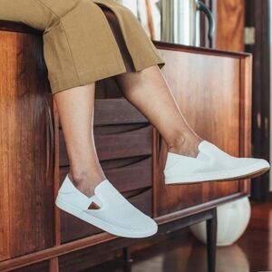 Olukai Pehuea Cream Women’s Breathable Slip-On Shoes